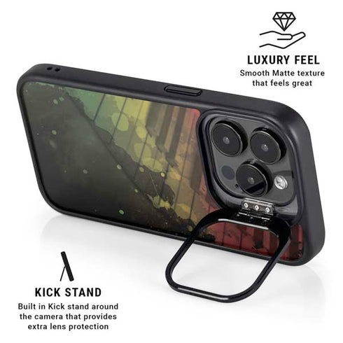 Rasta Color Keys iPhone 14 Pro Kickstand Case